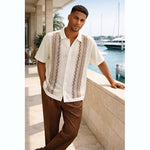 21012 Knit Front Walking Suit Set by Silversilk