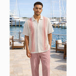 21012 Knit Front Walking Suit Set by Silversilk