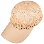 Vented Straw Baseball Cap