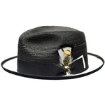 Casanova 2-Tone Straw Fedora Hat by Bruno Capelo