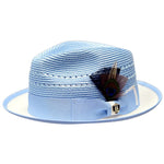 Casanova 2-Tone Straw Fedora Hat by Bruno Capelo