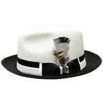 Main Street Two Tone Straw Fedora by Bruno Capelo