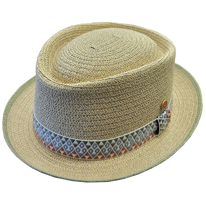 Mayser Andy Straw Pork Pie Hat