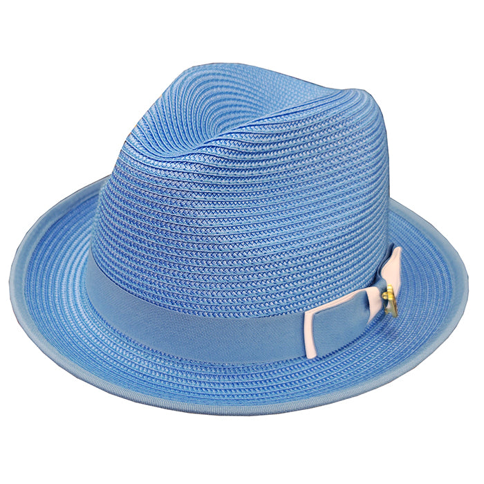 Montique Wyatt Straw Fedora Hat