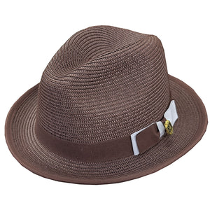 Montique Wyatt Straw Fedora Hat
