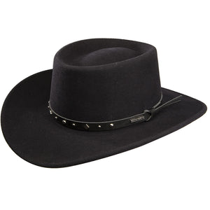 Stetson Black Hawk Wool Gambler Hat