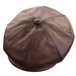 帽子 SIBRO BRAND / leather newsboy cap Capas Italian Leather